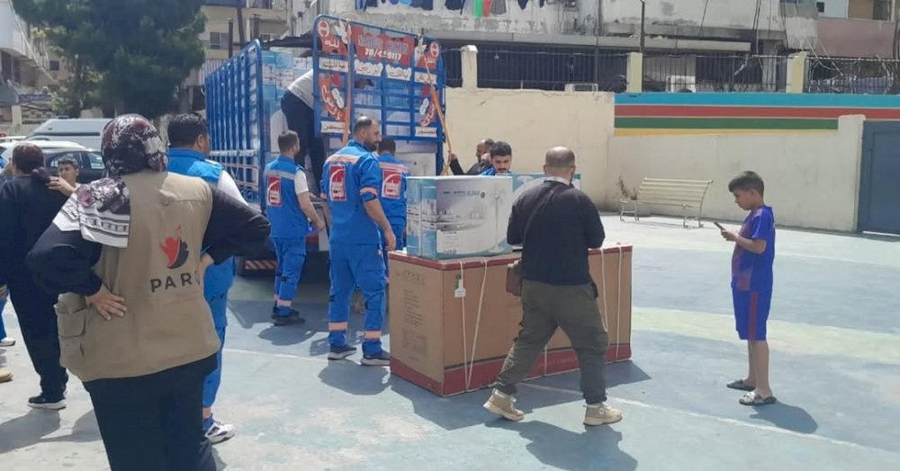 Saida Municipality receives in-kind assistance from Nabatiyeh Emergency Medical Services and Al-Salam Club Tyre for supporting shelter centers.